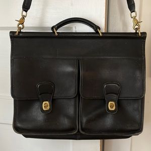Vintage black Coach briefcase